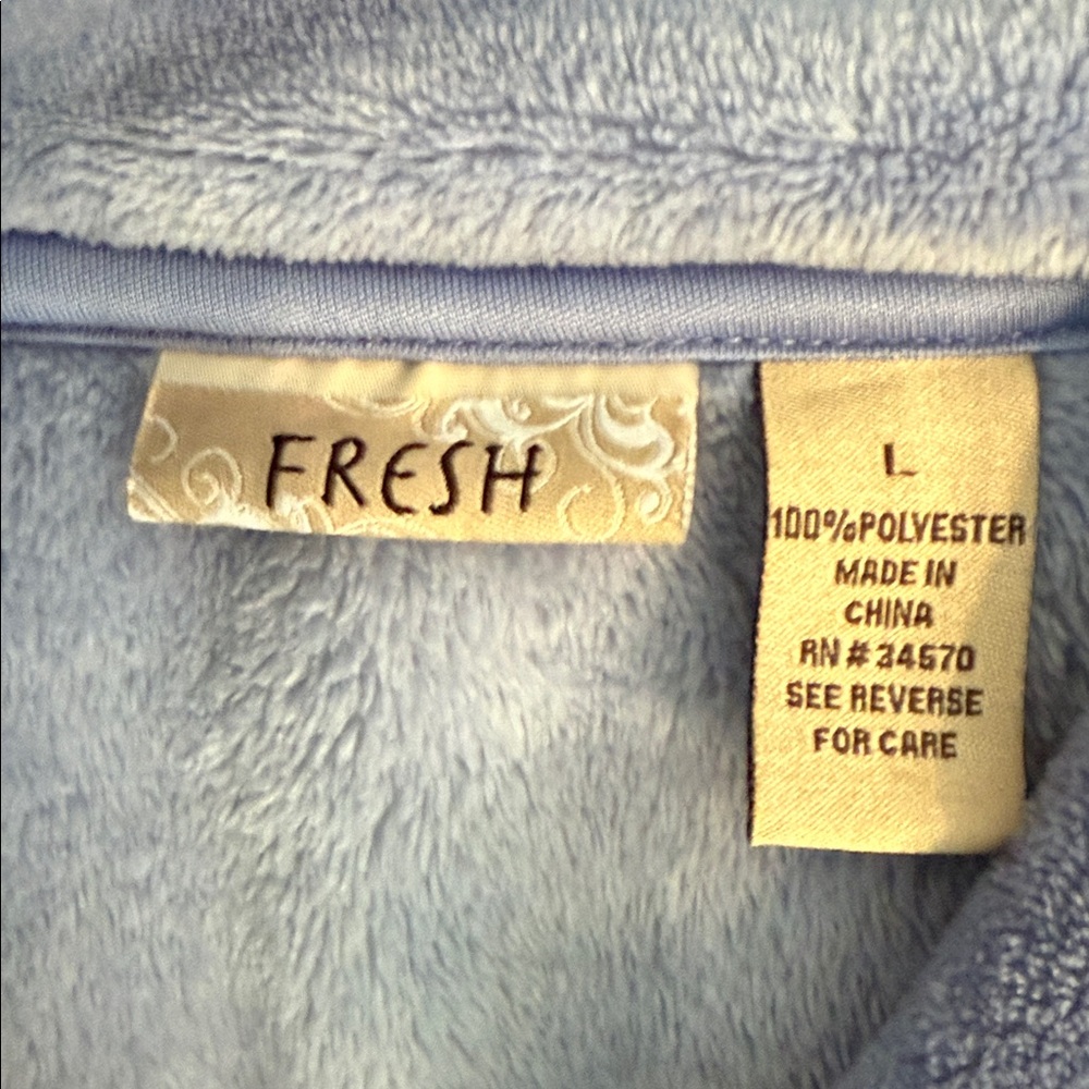 Fresh - Soft Light Blue Zip-Up Jacket - Large - Picture 4 of 5